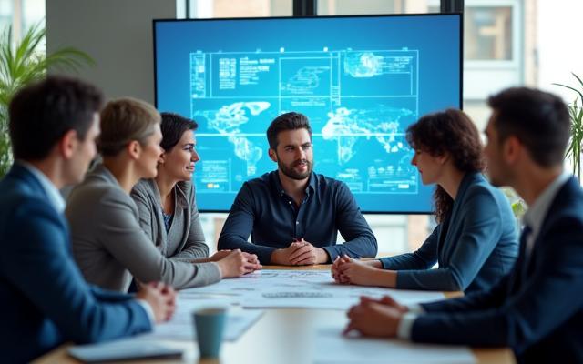 Natsu Driveのオフィスで未来のモビリティについて語り合うチームメンバー